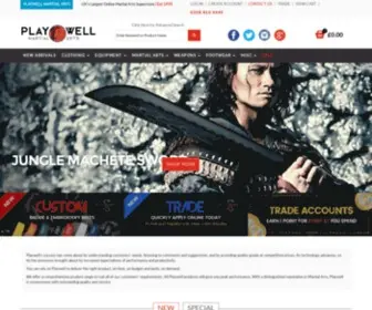 Playwell.co.uk(Playwell Martial Arts) Screenshot