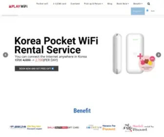 Playwifikorea.com(Pocket WiFi Rental & 4G SIM Card in Korea) Screenshot