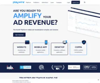 Playwire.com(Amplify Your Ad Revenue) Screenshot