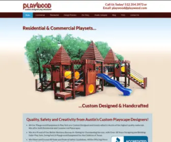 Playwood.com(Playwood Custom Designed Residential and Commercial Playsets) Screenshot