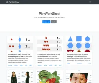 Playworksheet.com(PlayWorkSheet) Screenshot