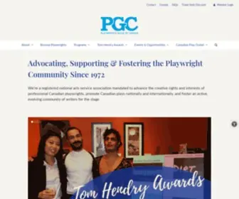 Playwrightsguild.ca(Playwrights Guild of Canada) Screenshot