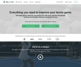 Playyourcourt.com(Local Tennis Lessons for All Ages & Levels) Screenshot