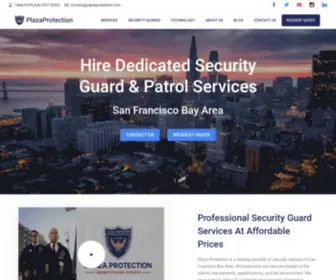 Plazaprotection.com(Security Services San Francisco Bay Area) Screenshot