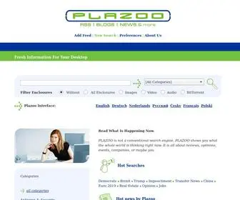 Plazoo.com(News and Blog Search Engine) Screenshot
