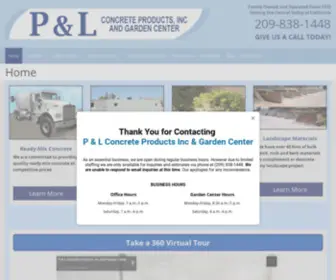 Plconcrete.net(P & L Concrete Products) Screenshot