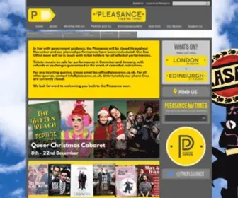 Pleasance.co.uk(Pleasance Theatre Trust) Screenshot