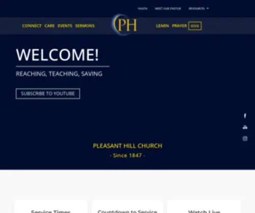Pleasanthillmbc.org(Pleasant Hill Church) Screenshot