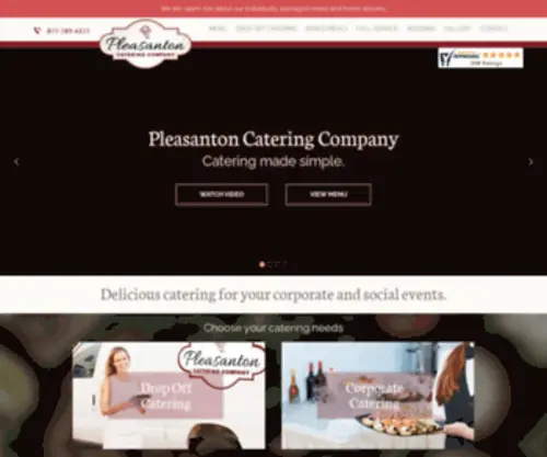 Pleasantoncateringcompany.com(Special event and corporate caterers serving the Pleasanton) Screenshot