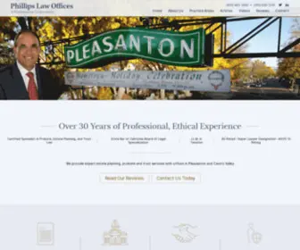 Pleasantonestateplanninglawyer.com(Phillips Law Offices) Screenshot