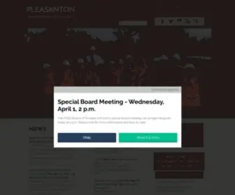 Pleasantonusd.net(Pleasanton Unified School District) Screenshot