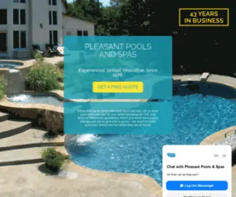 Pleasantpools.com(Pleasant Pools and Spas) Screenshot