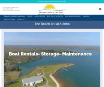 Pleasantslanding.com(Beautiful Beach at Lake Anna) Screenshot