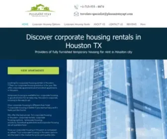 Pleasantstayapt.com(Furnished Apartments and Corporate Housing in Houston TX) Screenshot