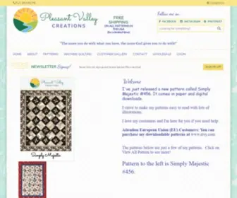 Pleasantvalleycreations.com(Quilt Patterns) Screenshot