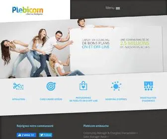 Plebicom.com(Expert en sourcing de bons plans on et off) Screenshot