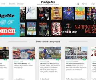 Pledgeme.co.nz(New Zealand's Crowdfunding Platform) Screenshot