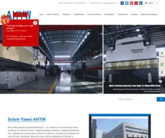 Plegadorasandcizallas.net(China Yawei AHYW CNC Press Brakes) Screenshot