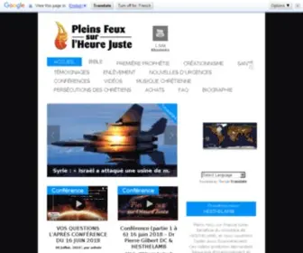 Pleinsfeux.org(Peins feux sur l'heure juste) Screenshot