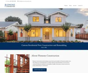 Plemonsconstruction.com(Custom Home Builders) Screenshot