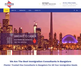 Plenierconsulting.com(Immigration Consultants in Bangalore) Screenshot