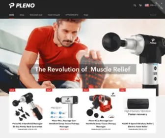 Plenomassager.com(PLENO Massager Best Massage Gun) Screenshot