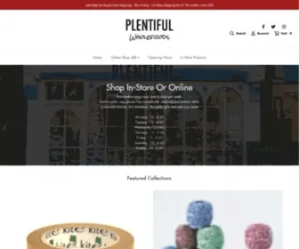 Plentifulshop.co.uk(Plentiful Wholefoods) Screenshot