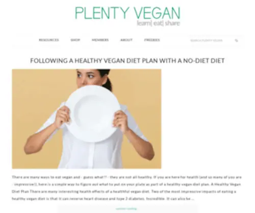 Plentyvegan.com(Plenty Vegan) Screenshot