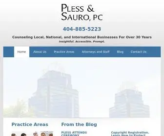 Plessandsauro.com(Corporate Law Firm Atlanta) Screenshot