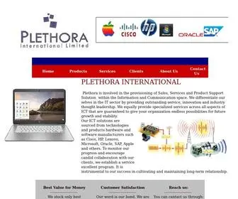 Plethorainternational.com(Plethora) Screenshot