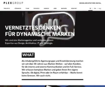 Plexgroup.com(VERNETZTES DENKEN FÜR DYNAMISCHE MARKEN) Screenshot