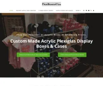 Plexiboxes4U.com(Custom Made Acrylic Plexiglass Display Boxes and Cases) Screenshot