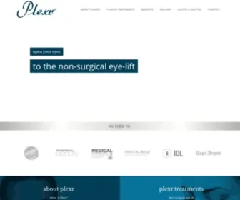 Plexr.co.za(Known for it's non surgical eye lift Plexr) Screenshot