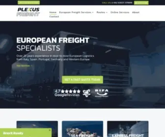 Plexusfreight.com(European Freight Forwarding Company UK) Screenshot