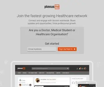 Plexusmd.com(A network for healthcare professionals) Screenshot
