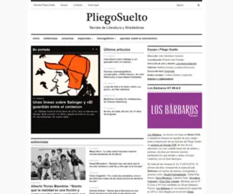 Pliegosuelto.com(Revista de literatura y alrededores) Screenshot