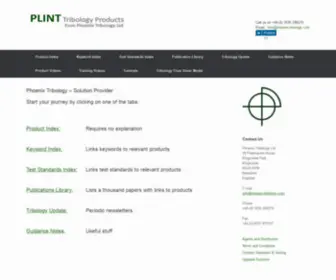 Plint-Tribology.com(Phoenix Tribology Ltd) Screenshot