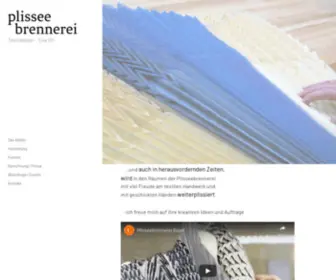 Plisseebrennerei.com(Plisseebrennerei Handplissieratelier Basel I Handwerk I Textil) Screenshot