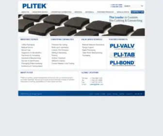 Plitek.com(Precision Die Cutting) Screenshot