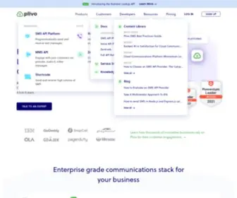Plivo.com(Communication Platform for SMS APIs) Screenshot