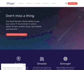 Plixer.com(Home – Plixer) Screenshot