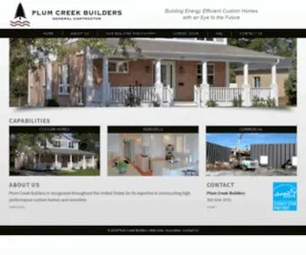 PLMCRKBLDRS.com(Home Page for Plum Creek Builders) Screenshot