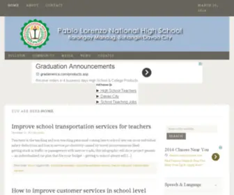 PLNHS.com(Pablo Lorenzo National High School) Screenshot