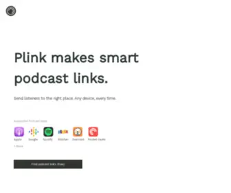 PLNK.to(Plink makes smart podcast links) Screenshot
