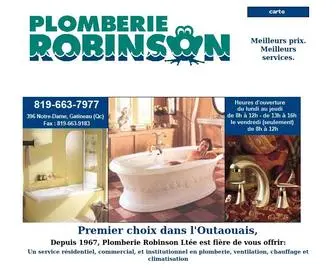 Plomberierobinson.com(Plomberie Robinson Bienvenue) Screenshot