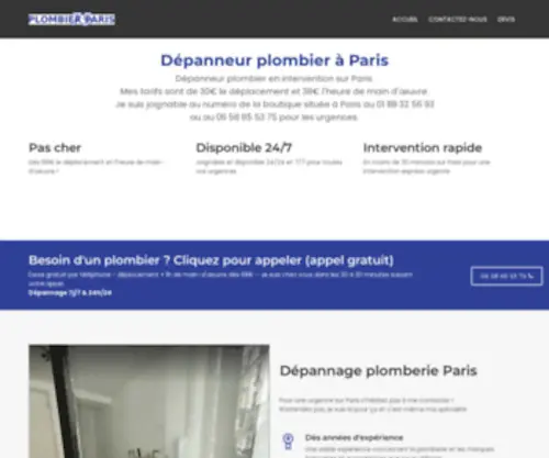 Plombier-Paris-75.com(Plombier paris 75) Screenshot