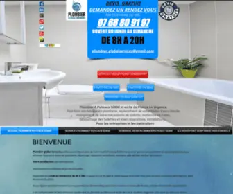 PlombierGlobalservices.com(évier et wc bouché) Screenshot