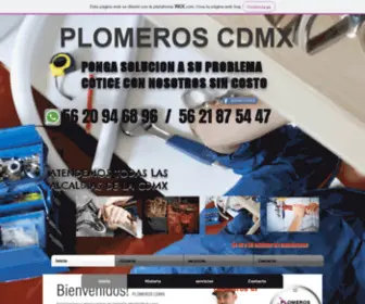 PlomerosCDmx.com(Plomeros Urgentes df) Screenshot