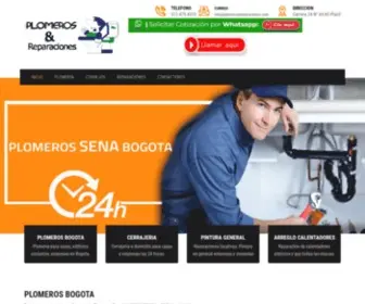 Plomerosyreparaciones.com(Plomeros Bogota) Screenshot