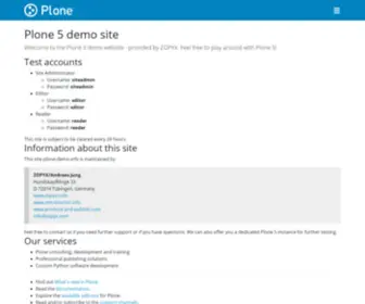 Plone-Demo.info(The Plone 5 demo website) Screenshot